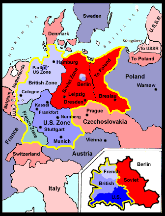 post world war ii map. Germany after World War II